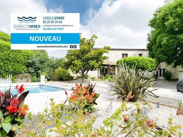 Mauguio ( Les Garrigues) Mas d'environ 200m 2 habitables sur