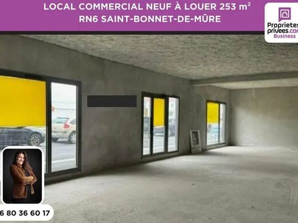 LOCAL COMMERCIAL À LOUER 253 m² - RN6 SAINT-BONNET-DE-MÛRE