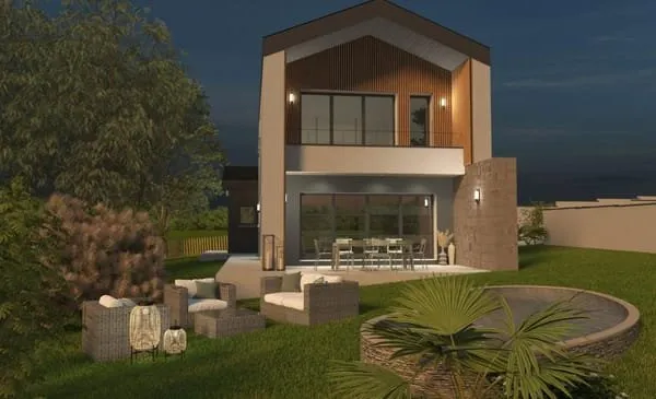 Terrain de 715m² + construction de 127m² habitable et 20m² de garage à REYRIEUX