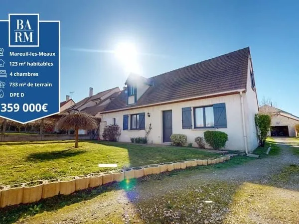 Maison Vente Mareuil-lès-Meaux 6p 123m² 359000€