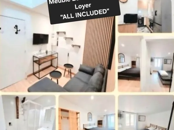 Meublé "en all included" 3 pièces rénové centre Foix