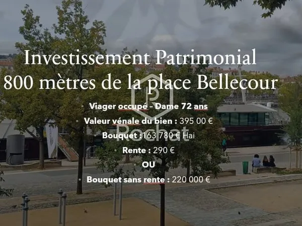 VIAGER OCCUPÉ - CARRÉ RÉSIDENTIEL - APPARTEMENT- LOGGIA -CAV