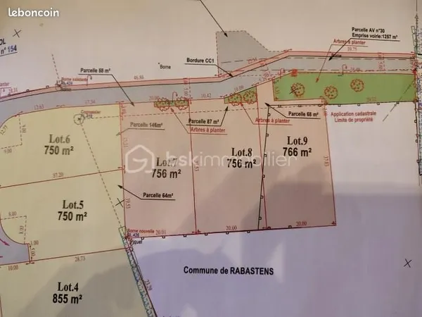 Terrain 756 m² Rabastens