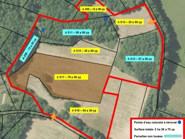 Vends terrains agricoles
