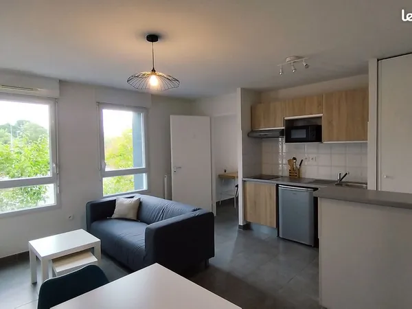 T2 meublé 39m² Nantes Sud - Récent 2013, DPE C, parking, bords de Sèvre