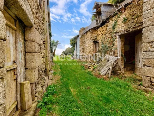 Vente d'une bâtisse en pierres avec dépendances 15000 m² de terrain en campagne du Gouray