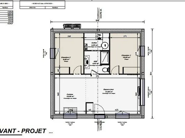 Maison 3 pièces 55 m²