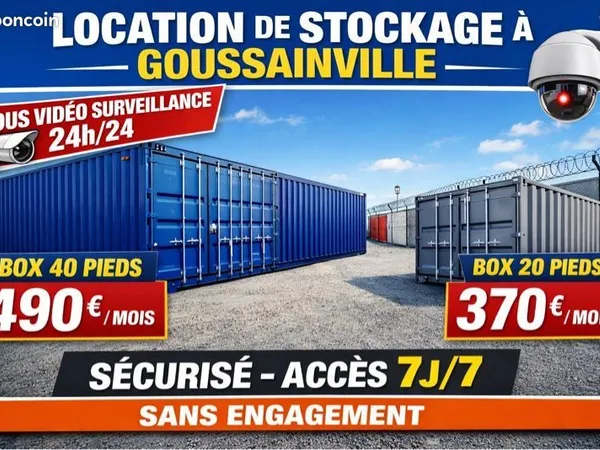 Location box extérieur sécurisé / stockage Goussainville