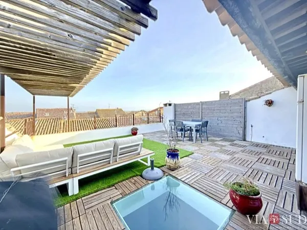 La Palme Maison de caractère avec terrasse panoramique et doubl