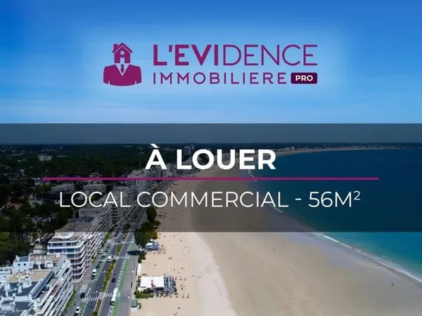 A louer, en location pure, local commercial de 56m2 à La Baule