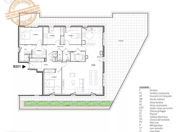 Appartement 5 pièces 158 m²