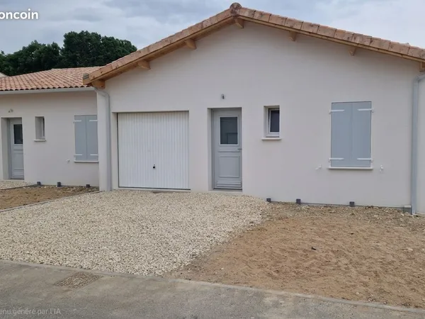 À LOUER : Maison Neuve (3 ch) - Benon - Jardin & Jardin