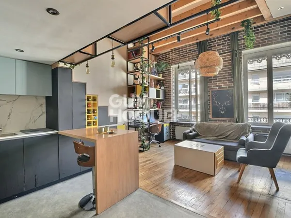 Appartement Lyon 1 pièce 39 m² (25,92 m² carrez) - meublé - Félix Faure, Lyon 3ème (69003)
