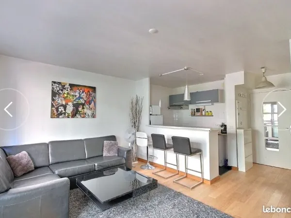 Appartement 2 pièces meublé 42 m2 Design Suresnes 1290 CC