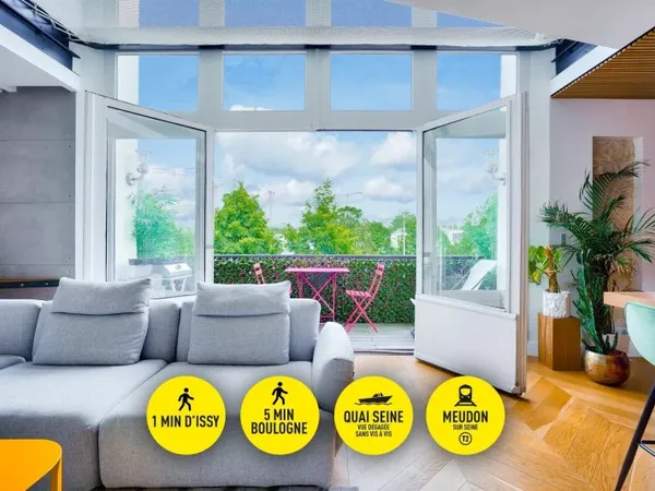 Meudon lisière Boulogne & Issy-les-Moulineaux - Duplex d'Exce...