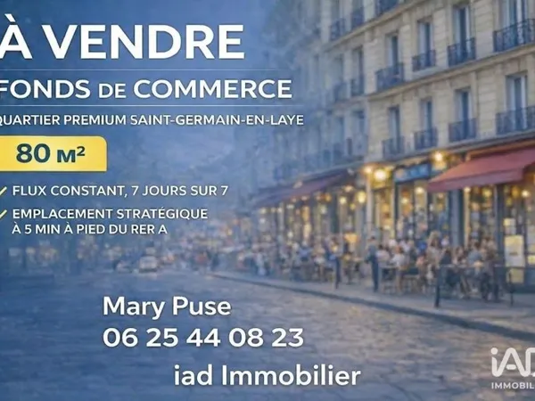Fonds de commerce 80 m²