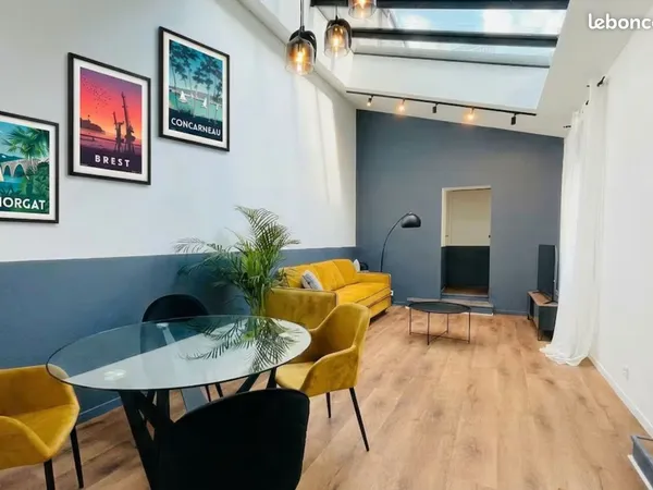 Loft atypique meublé sous verrière — Brest Recouvrance — Rentable en LCD ou idéal résidence principa