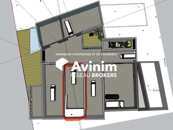 Immeuble industriel 2 pièces 200 m²