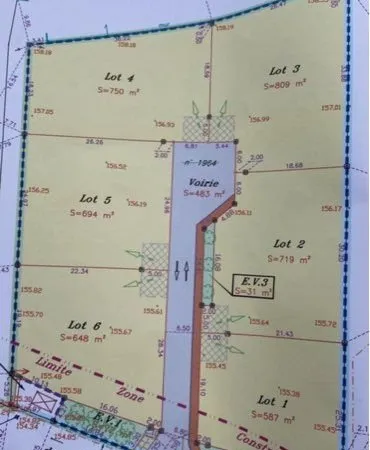 Terrain Constructible de 750 à Senouillac