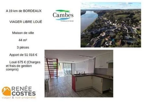 Viager libre - H76 ans - CAMBES (33880)