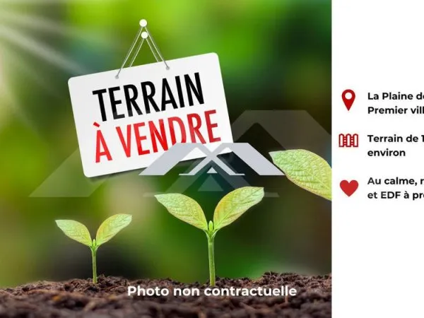 Beau terrain plat et borné 1450 m² Plaine des Palmistes
