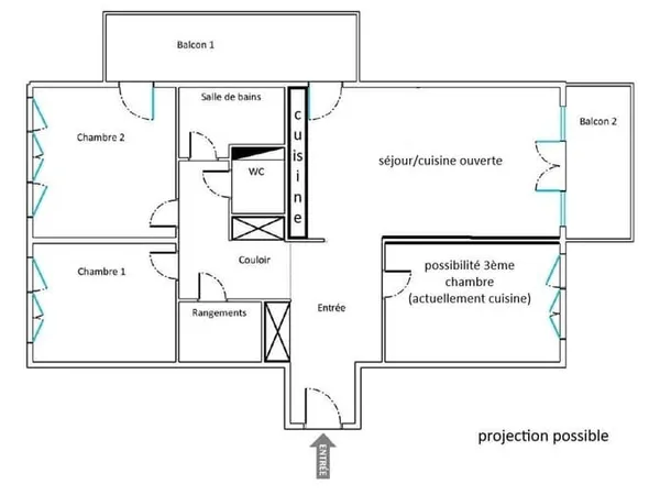 Appartement 4 pièces 73 m²