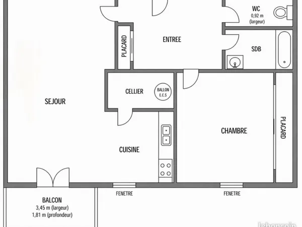 Appartement T2 - 46 m² avec balcon, parking & piscine - Mont-de-Marsan