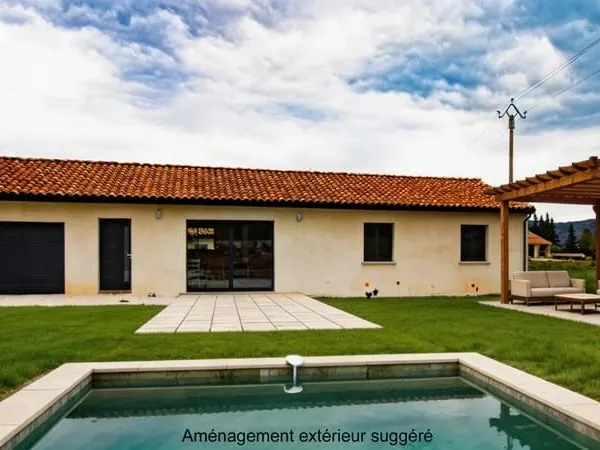 Villa T5, 4 chambres, piscine, grand garage, grand terrain -