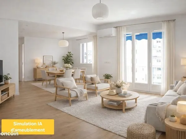 Appartement traversant 3 Pièces · 59 m² proche Centre ville