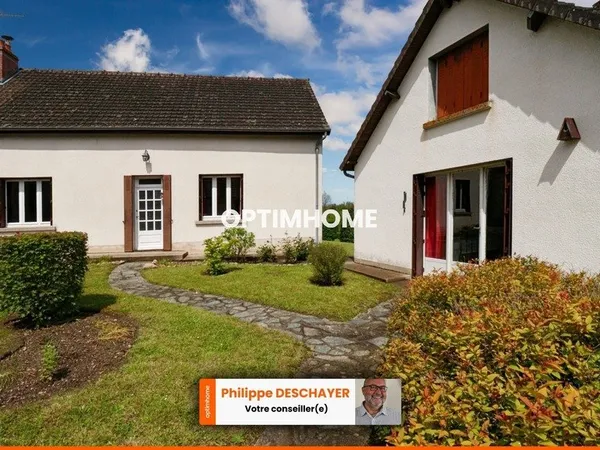 3 MAISONS Plain Pied : Maison 71 m² - GITE avec GARAGE 50 m² - Maison 40 m² + GRANGE 55 m² sur TERRA