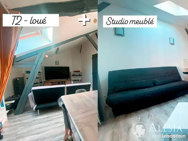 Studio 2 pièces 62 m²