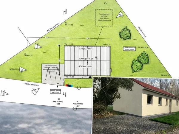 Terrain à bâtir avec permis de construire