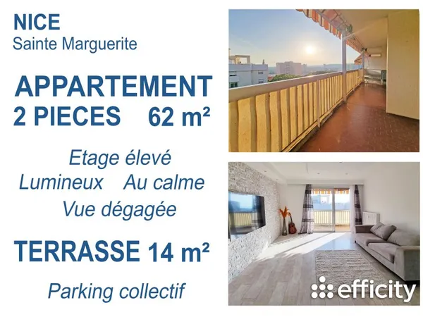 Appartement 2 pièces 62 m²