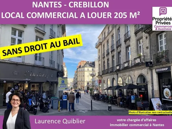 44000 NANTES - A LOUER LOCAL COMMERCIAL 205 m²