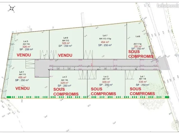 Terrain 250 m² Ligné