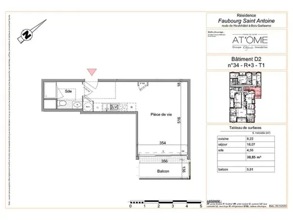 Appartement (T1) - 30.85