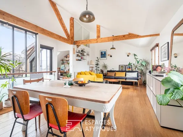 Duplex traversant avec terrasse