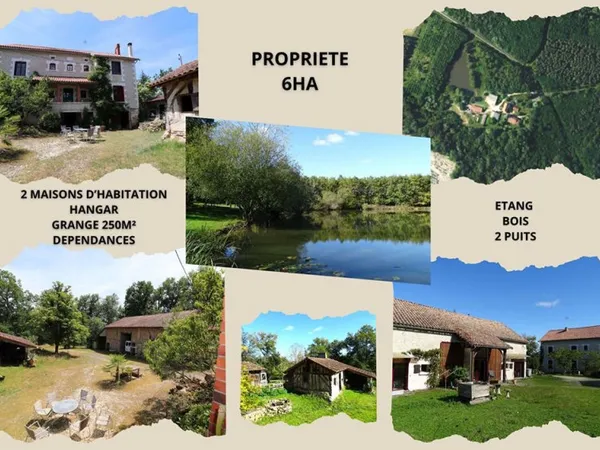 Propriété Saint Etienne De Puycorbier 13 pièce(s) 373 m2