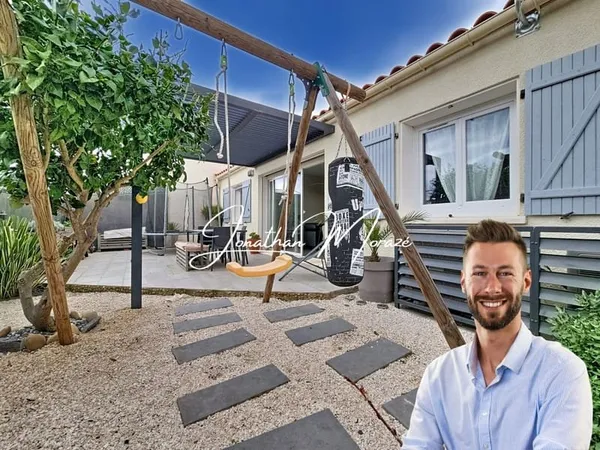 Charmante maison de plain-pied de 3/4 pièces avec jardin et garage à Fourques