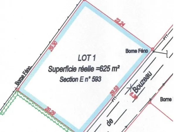 Terrain 625m2