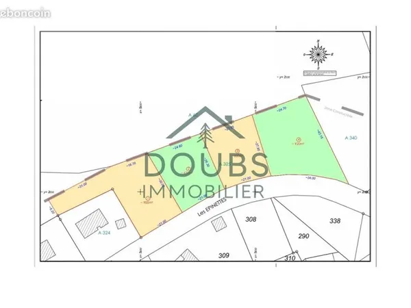 Terrain 900 m² Le Luhier