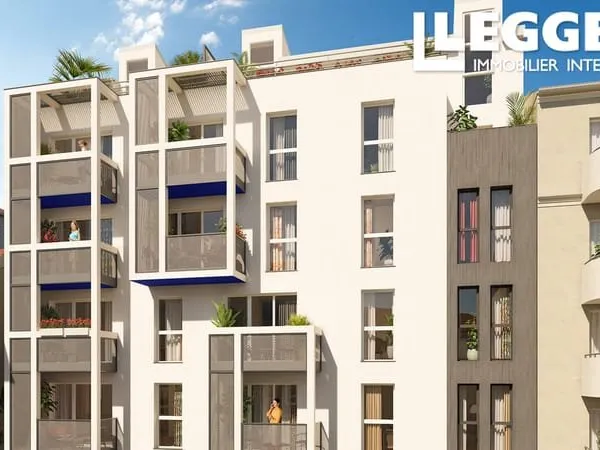 Nice Est - Programme neuf. Appartement 3 pièces, balcon, parking privatif