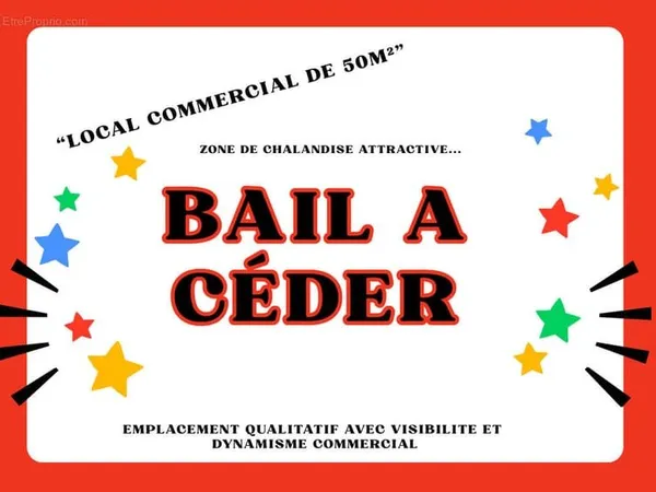 Bail à céder dans un emplacement stratégique