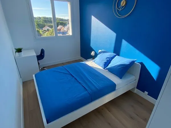 Chambre meublée dans beau T5 rénové / Gare Sud