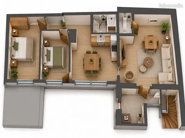 T3 (74m2) - Hyper Centre Périgueux (Quartier Gare/Affaires)