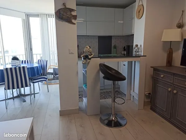 Barcares appartement 2 pièces vue mer