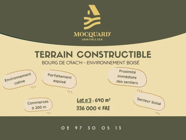 Terrain constructible 640 m²
