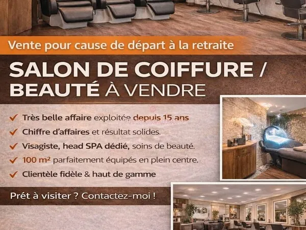 FDC salon de coiffure - CA et bénéfice solide & emplacement premium