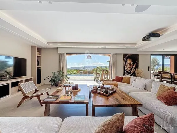 Villa d'Exception Mougins Vue Mer | 4 Suites + Piscine Débordeme