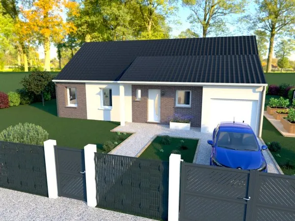 Terrain + maison 88 m²